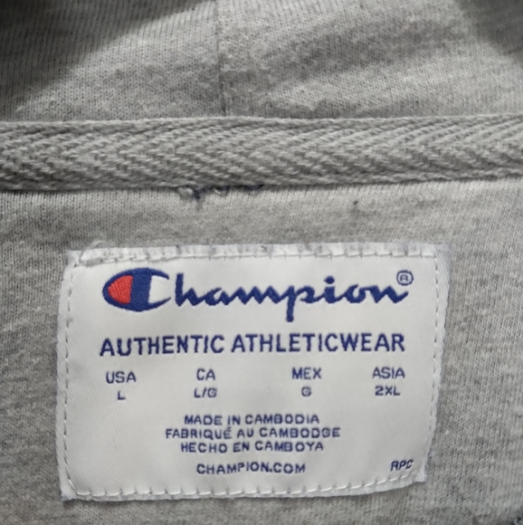 Champion Men's Powerblend Authentic Fleece Hoodie - Picture 4 of 4